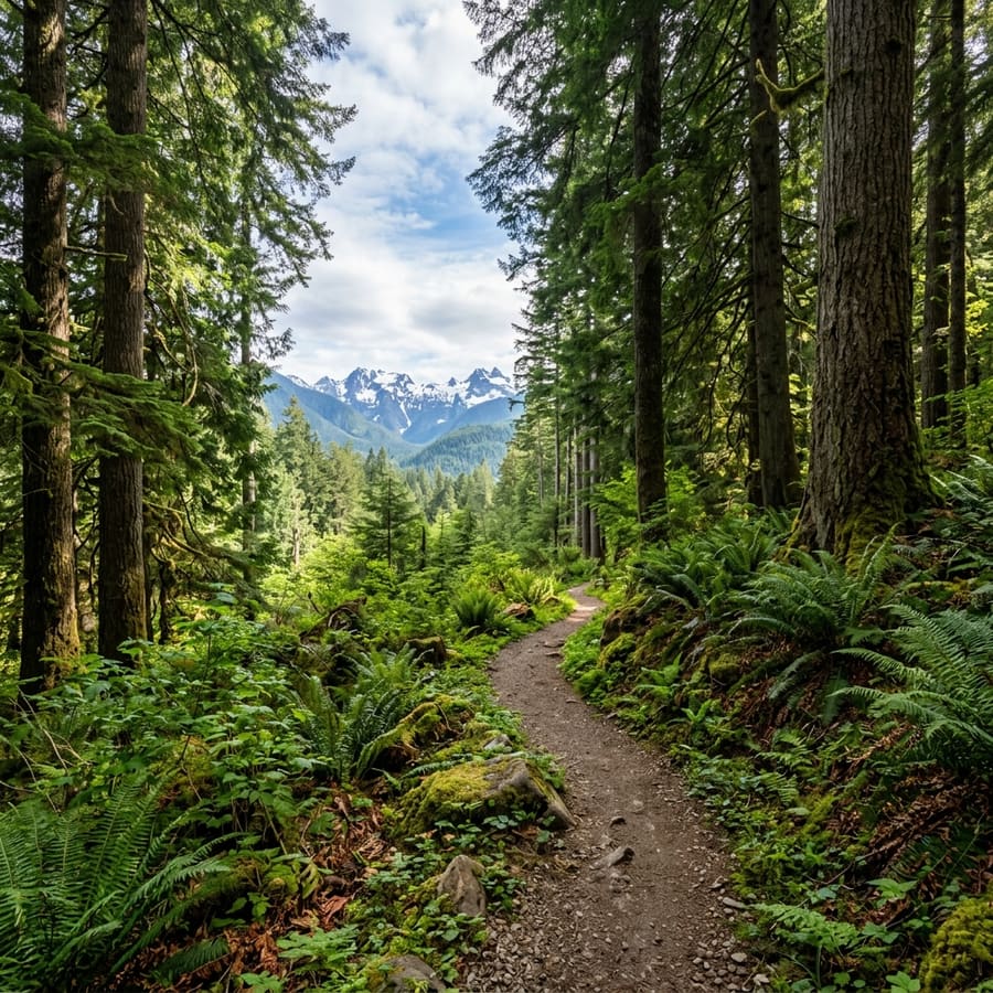 A green forest landscape, an example of nature photography
